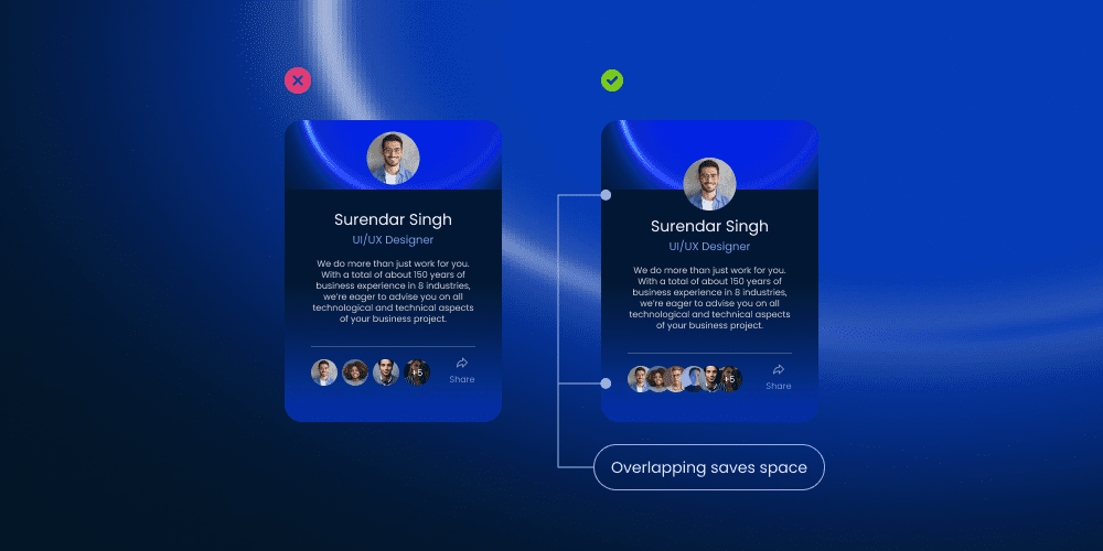 accessibility examples of profile card ui design