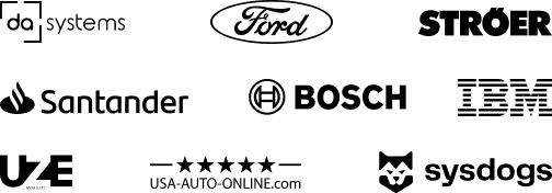 Client logos displayed in a grid layout